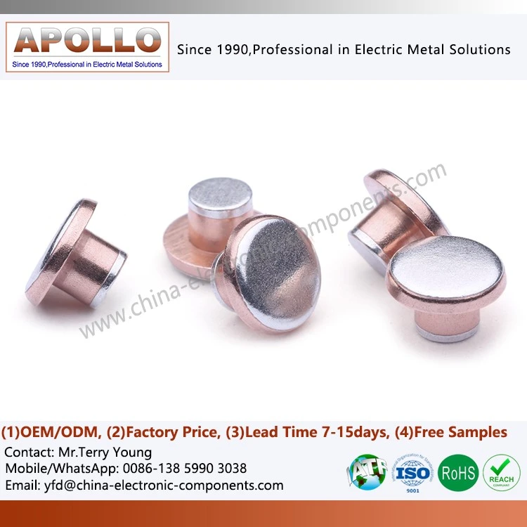 Tri-metal Electrical Contact Rivet Tri-metal Electrical Contact Rivet