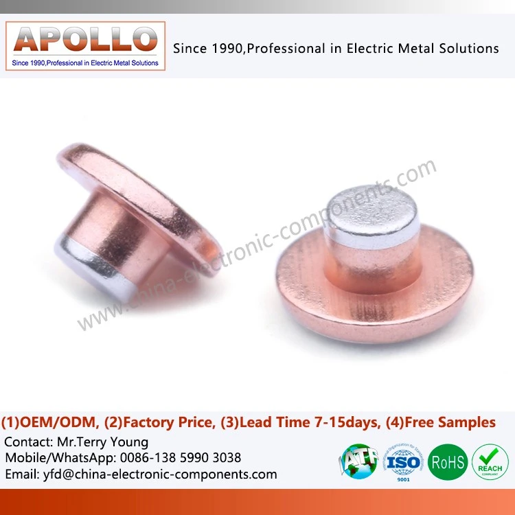 Trimetal Copper Electrical Contact Rivet
